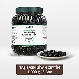 Taş Baskı Gemlik Sofralık Siyah Zeytin Small - 1 KG