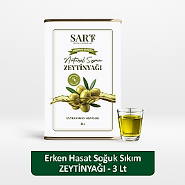 Erken Hasat Soğuk Sıkım Zeytinyağı - 3 LT Teneke